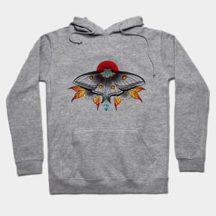 Neotraditional Moth Hoodie